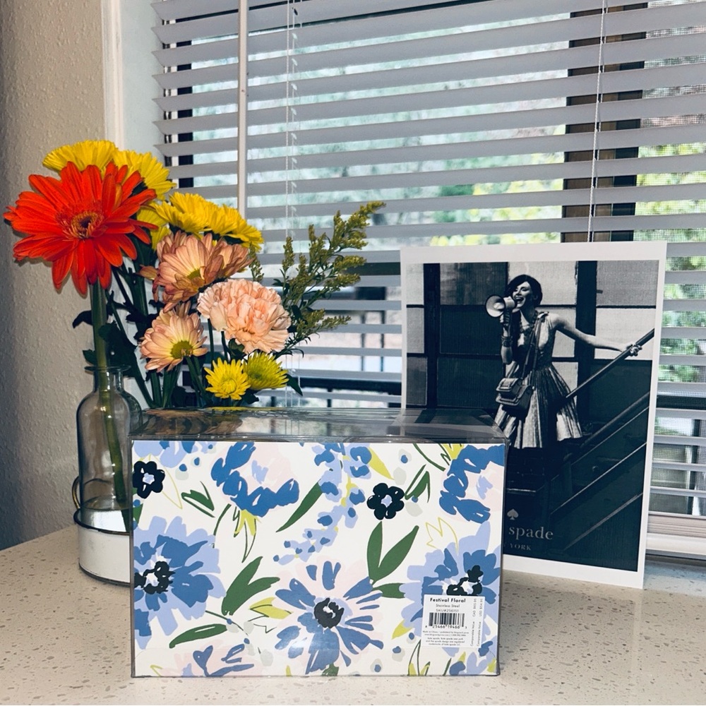 Kate Spade Floral Stainless Steel Tumblers Set NWT - Picture 3 of 10